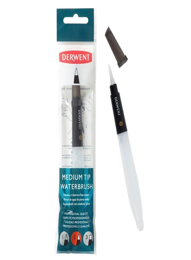 Derwent Medium Tip Waterbrush with Clear Water Barrel - Image 1